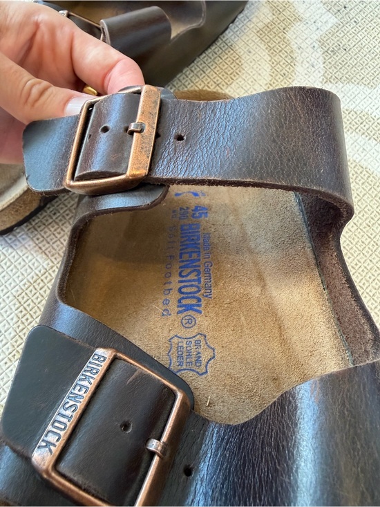 Birkenstock New WO Box Arizona Habana Oiled Leather Sandals Slides Men’s 12